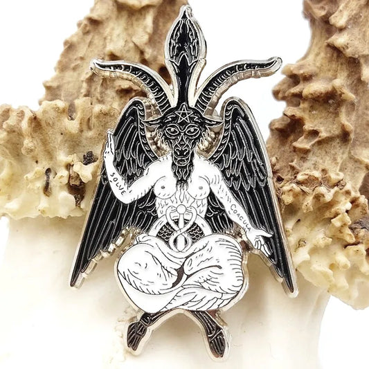 Occult Gothic Baphomet Hard Enamel Pin – Neo-Gothic Lapel Badge for Pagans, Goth Fashion, and Punk Accessories - Premium enamel pin from Lizard Vigilante - Just $16.66! Shop now at Lizard Vigilante