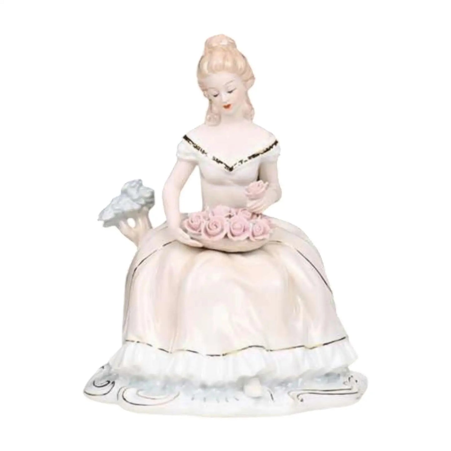 Girl Statue Decoration Collection Porcelain Sculpture for Office Living Room Bedroom Tabletop Ornament