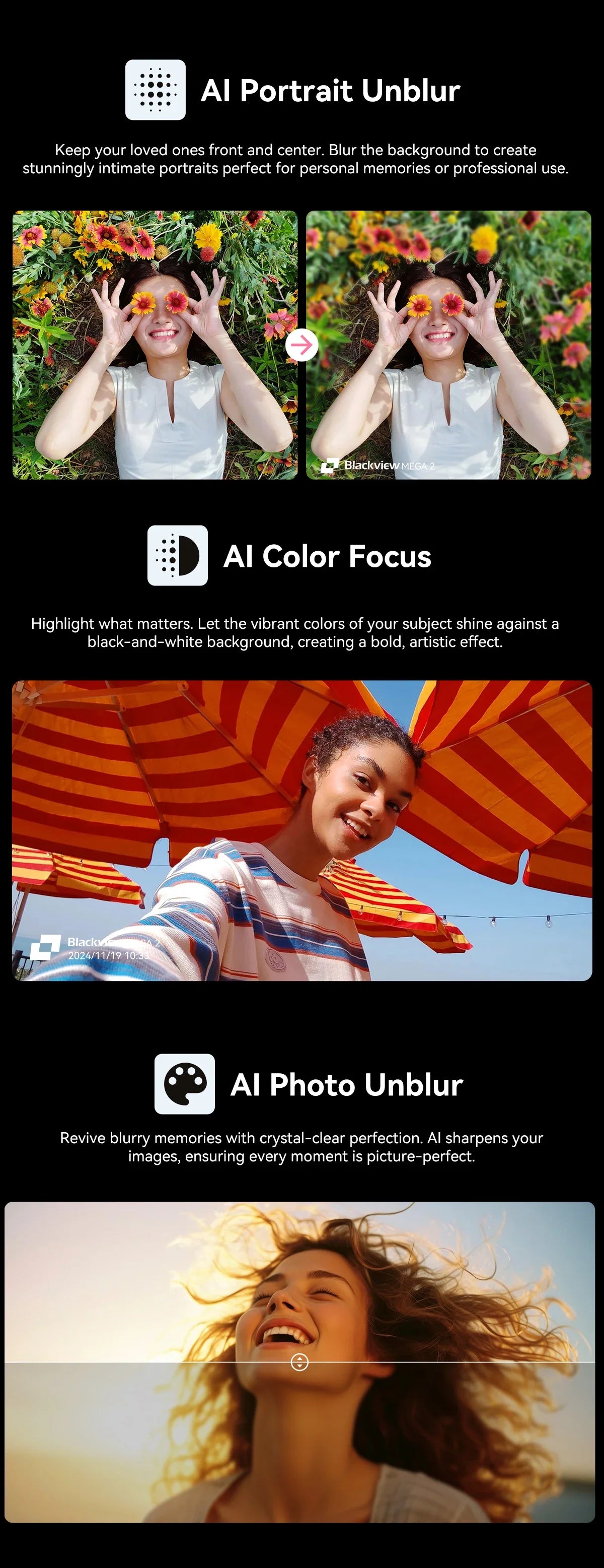 Blackview MEGA 2 Tablets 12 inch 2K Display Widevine L1 24GB(8+16) Android 15 256GB 9000mAh AI Main Camera Pad PC