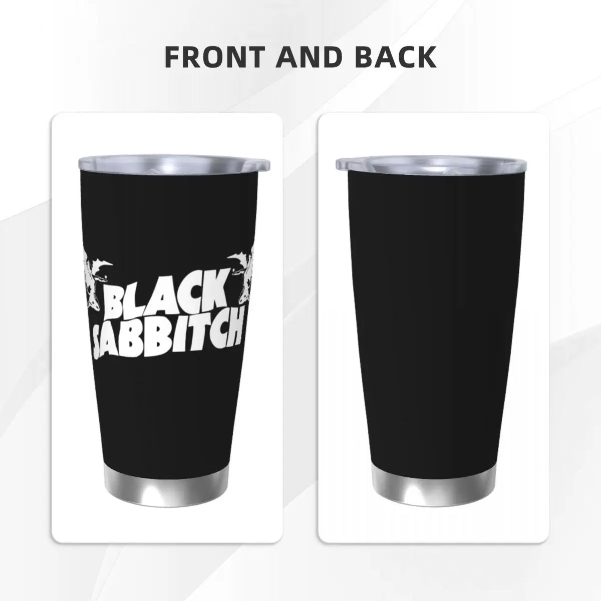 Black Sabbitch Rock Insulated Tumbler with Lid – 20oz Black Vacuum Coffee Mug - Premium Tumblers from Lizard Vigilante - Just $30.88! Shop now at Lizard Vigilante