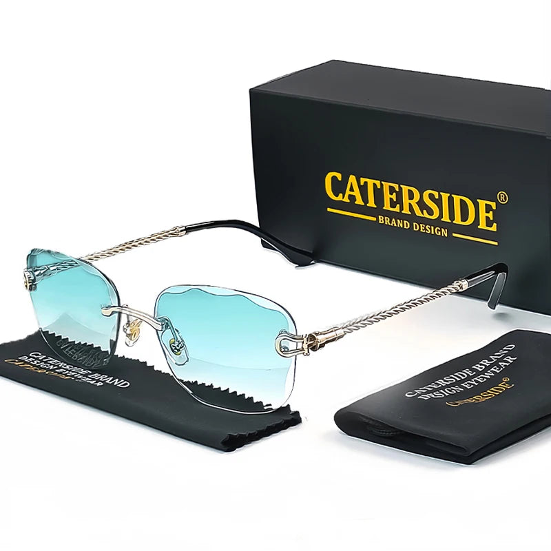 Rimcutter Royale: Caterside Retro Gradient Sunglasses – Blade Lens Street Icon Shades - Premium shades from dsers - Just $15.99! Shop now at Lizard Vigilante