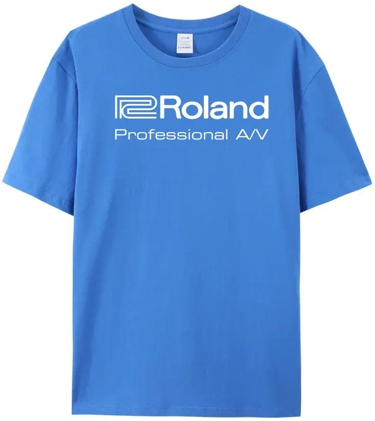 Roland Piano Print T-shirt Cool Trendy 100％ Cotton Top Tee with Cool Men's Brand - Lizard Vigilante