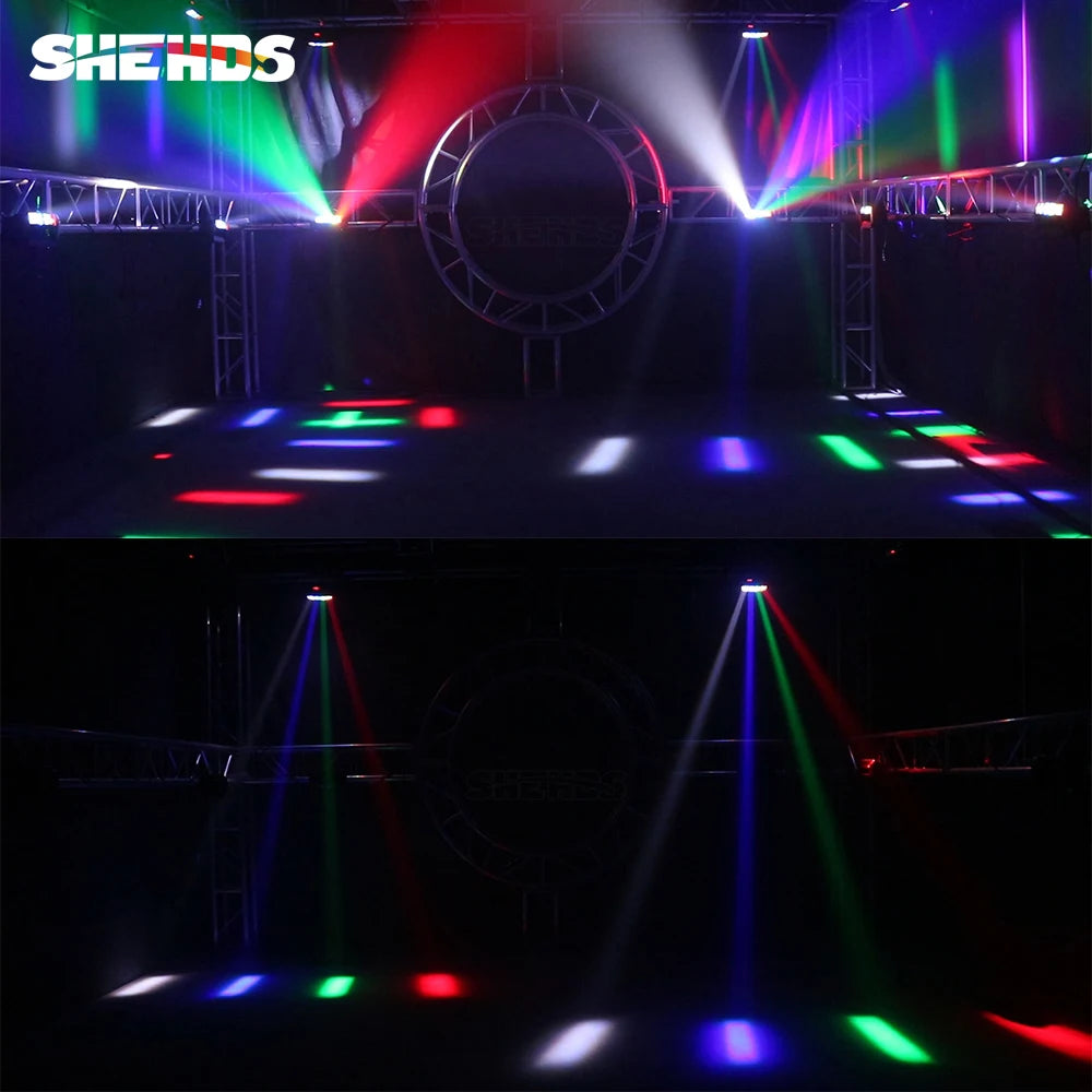 SHEHDS Mini LED Spider Light 8x6W RGBW Bar Beam Moving Head Lights For DJ Disco Party Music Profession Stage Lighting Effect - Premium  from Lizard Vigilante - Just $135.99! Shop now at Lizard Vigilante