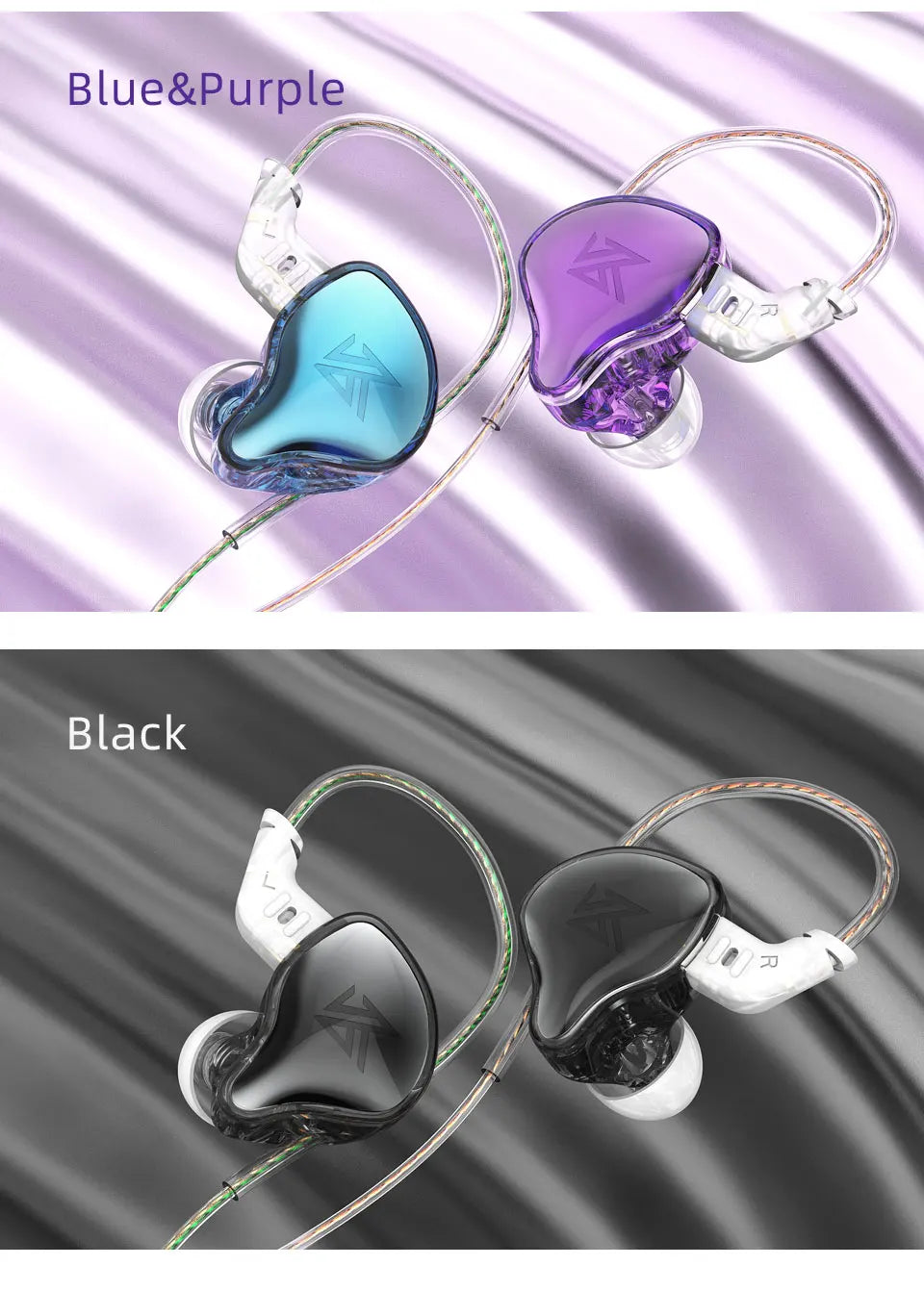 KZ EDC HiFi Earphones with Microphone Noise Cancelling In-ear Wired Headphones Sports Music Gaming Monitor Earbuds Headset