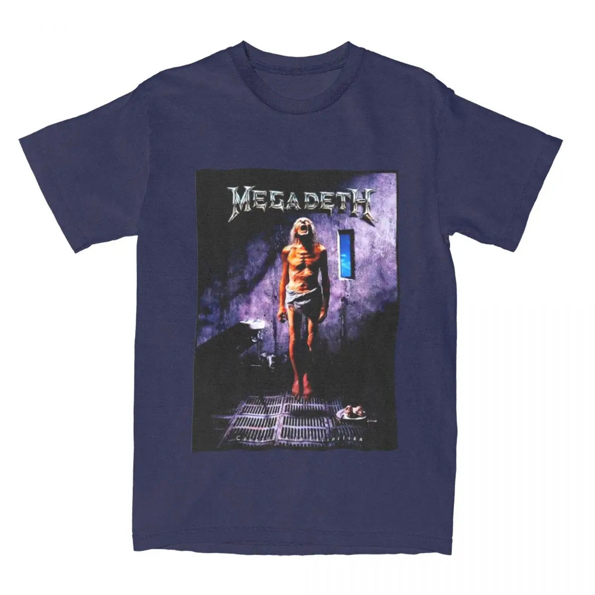 Men’s Casual Megadeth Band T-Shirt – Cotton Crewneck Short Sleeve Tee | Summer Music Graphic Shirt - Premium t-shirt from Lizard Vigilante - Just $23.88! Shop now at Lizard Vigilante