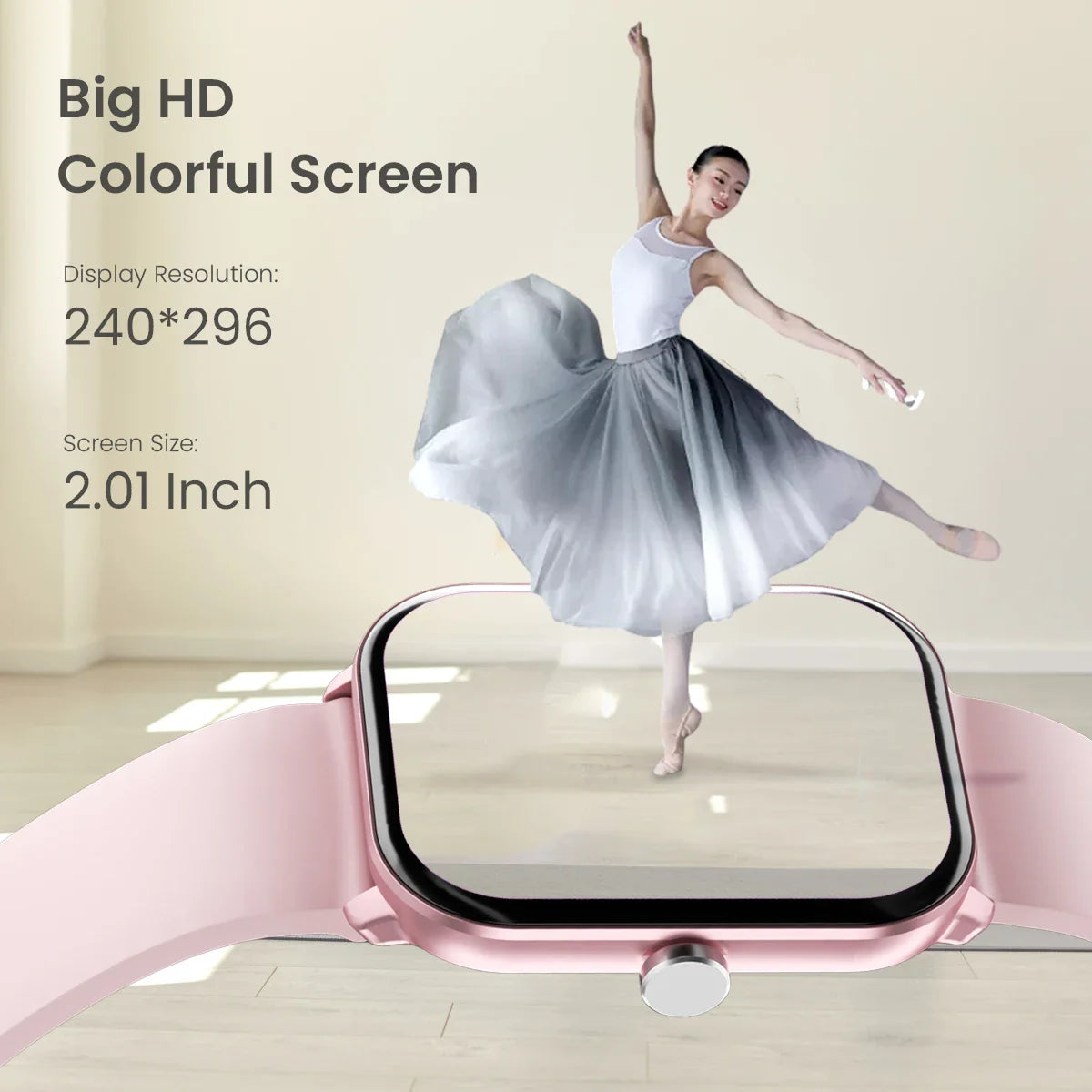 Smart Watch 2.01-inch Large Screen Waterproof Camera Multiple Sports Modes Bluetooth Calling Men Women Smartwatch For Xiaomi