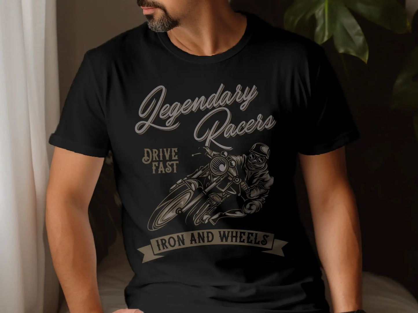 Vintage Motorcycle T-Shirt – Legendary Racers Drive Fast - Premium T-Shirt from Lizard Vigilante - Just $31.88! Shop now at Lizard Vigilante