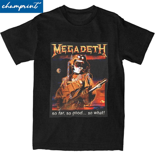 Megadeth 100% Cotton T-Shirt for Men & Women – Comfortable Novelty O-Neck Tee, Big Sizes Available - Premium t-shirt from Lizard Vigilante - Just $23.88! Shop now at Lizard Vigilante