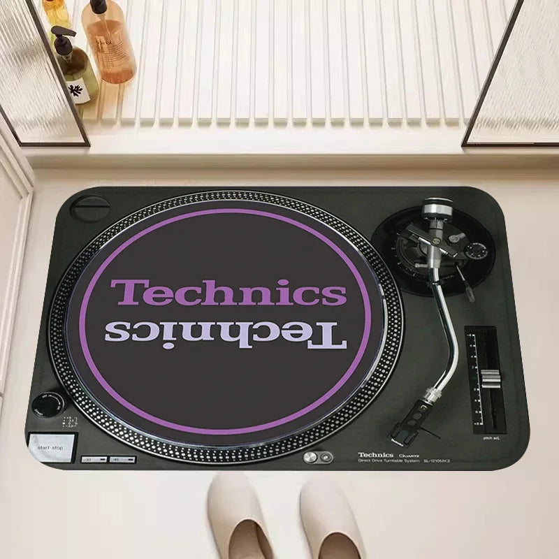 Classic Gramophone Rugs for Living Room Bedroom Kitchen Entry Door Mat Home Decor Area Carpets Personalized Gift Floormats