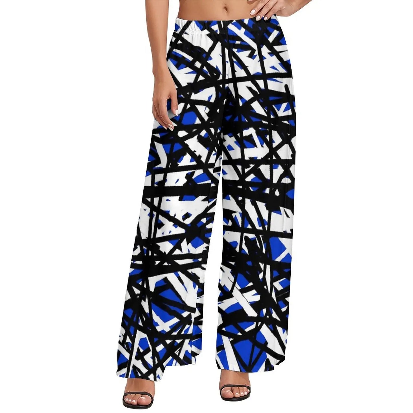 Vintage Van Halen Women's Wide Leg Casual Trousers – High Waist Street Fashion Gift - Premium pants from Lizard Vigilante - Just $45.88! Shop now at Lizard Vigilante