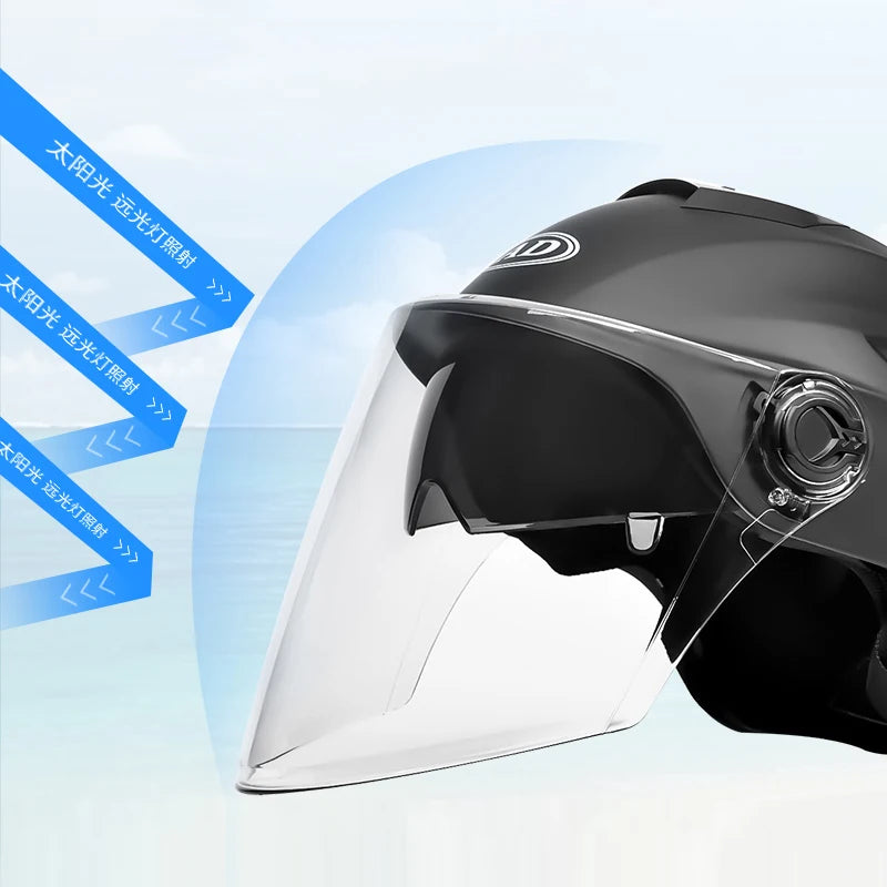 Electric Scooter Helmet Summer Vespa Chopper Motorcycle Helmets Safety Waterfall Soman Urban Articles Woman Men Moto Equipment - Lizard Vigilante