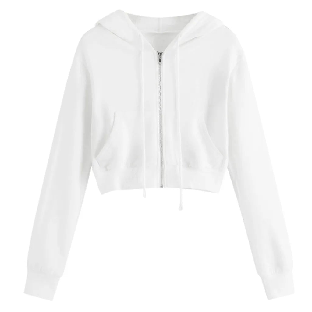 Korean Style Streetwear 2024 Hooded Casual Zipper Pocket Sweatshirt for Women - Premium jacket from Lizard Vigilante - Just $28.88! Shop now at Lizard Vigilante