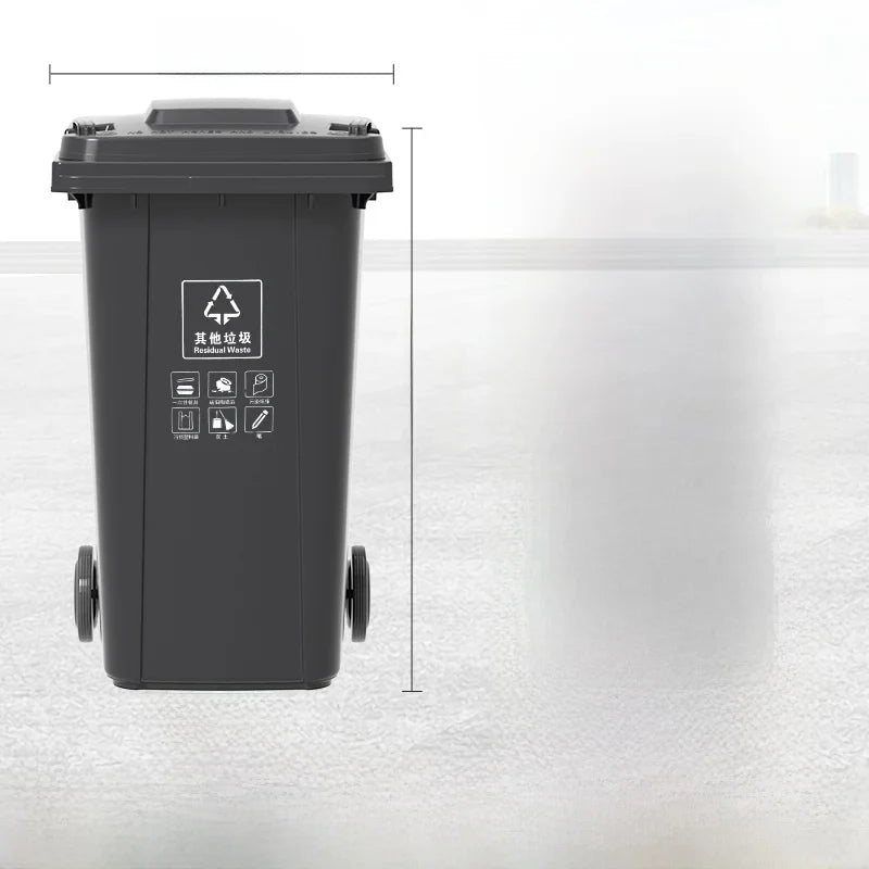 Large Capaci Outdoor Kitchen Waste Bin 240L with Wheels for ering Commercial Use Big Size Tra Can Recycling Bin