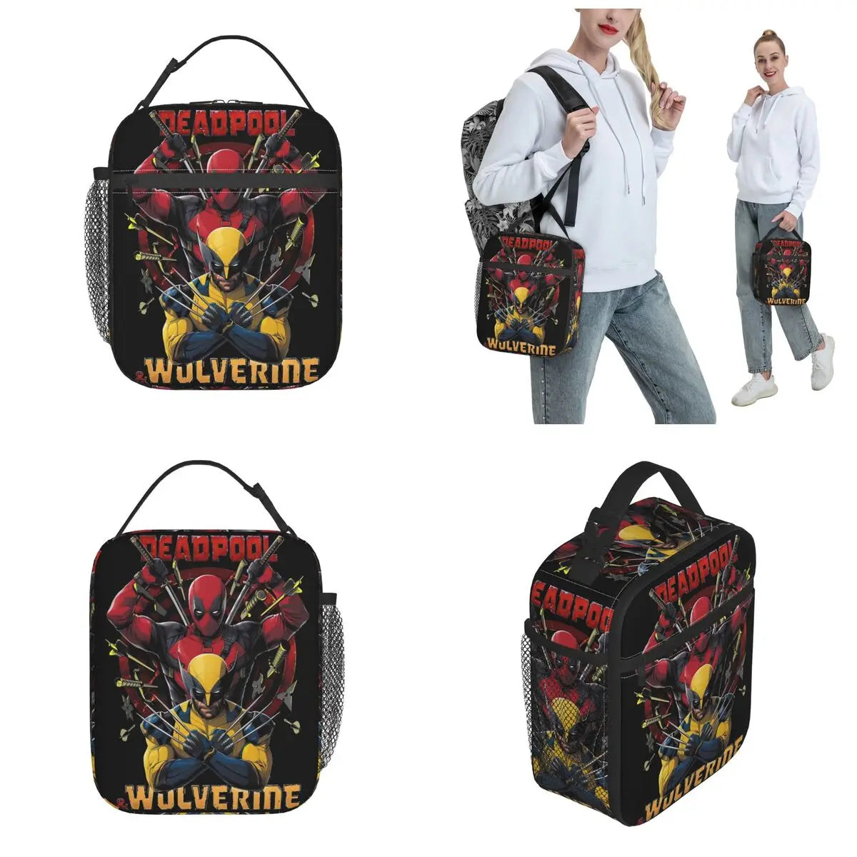 D & W Superhero Lunch Bag – Deadpool-Inspired Leakproof Thermal Meal Tote for Men, Women, Office, and Picnic Adventures - Premium lunch bag from Lizard Vigilante - Just $23.88! Shop now at Lizard Vigilante