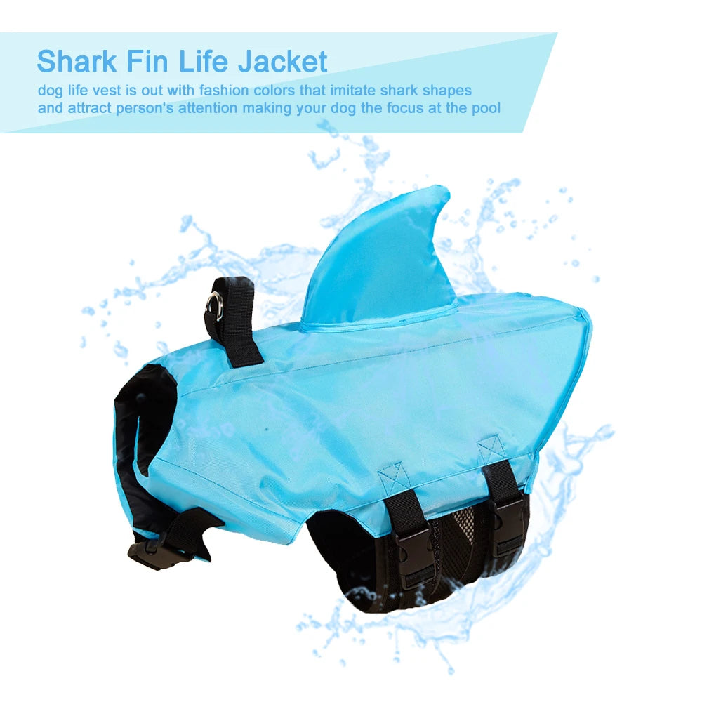 Shark Dog Life Jacket Enhanced Buoyancy Small Dogs Swimming Clothes Safety Vest with Handle - Premium dog supplies from Lizard Vigilante - Just $19.99! Shop now at Lizard Vigilante