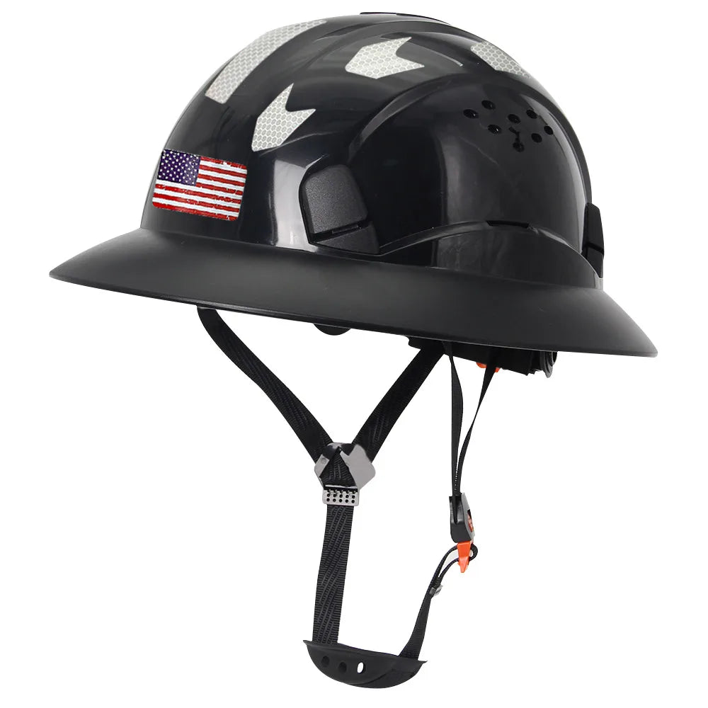 CE-Certified Full Brim Safety Helmet – Reflective, Durable Hard Hat for Construction, Engineering, and Rescue Work – Adjustable Fit with ANSI Standard Protection - Premium helmet from Lizard Vigilante - Just $43.88! Shop now at Lizard Vigilante