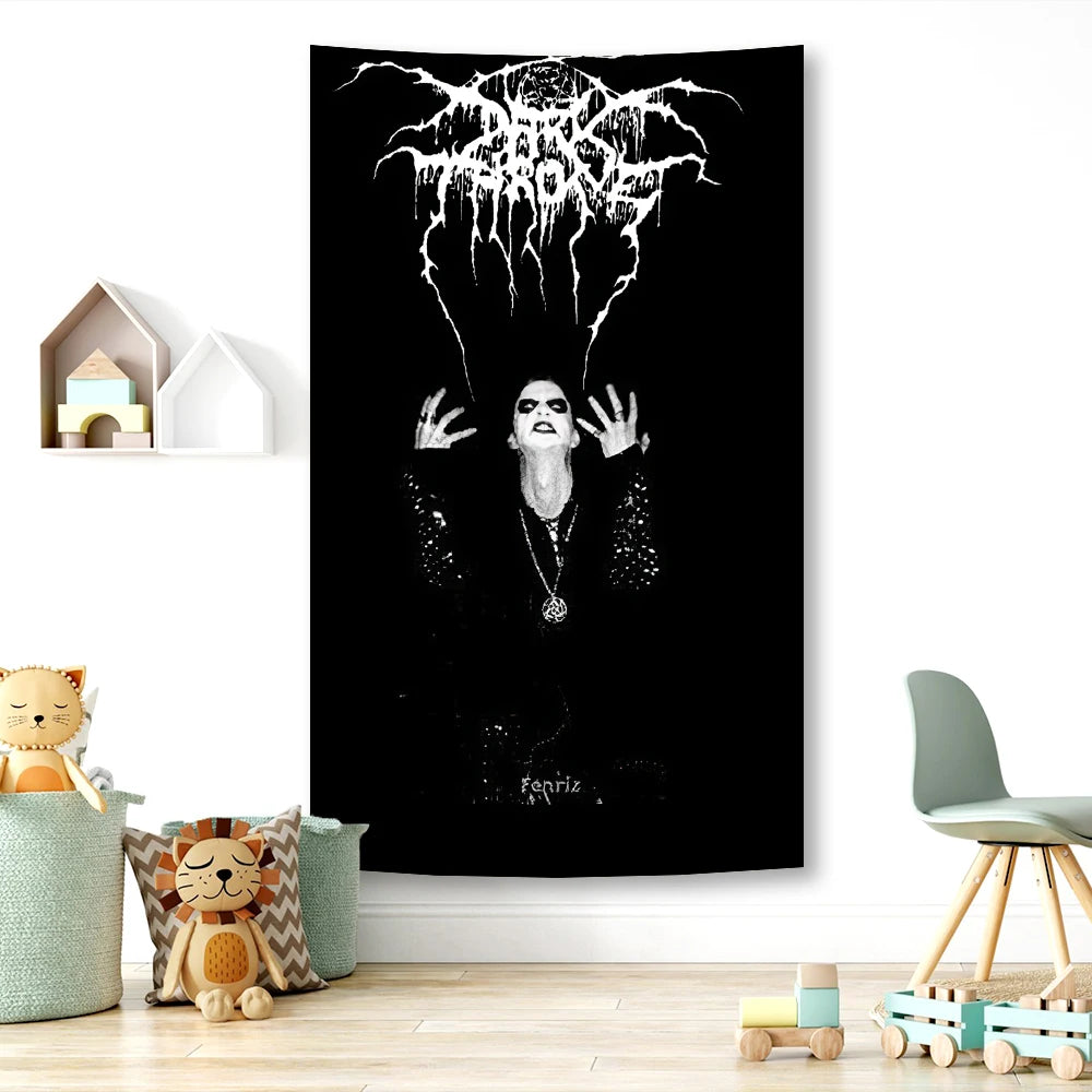 Darkthrones True Norwegian Black Metal Tapestry - Gothic Home Decor - Premium Tapestry from Lizard Vigilante - Just $20.99! Shop now at Lizard Vigilante