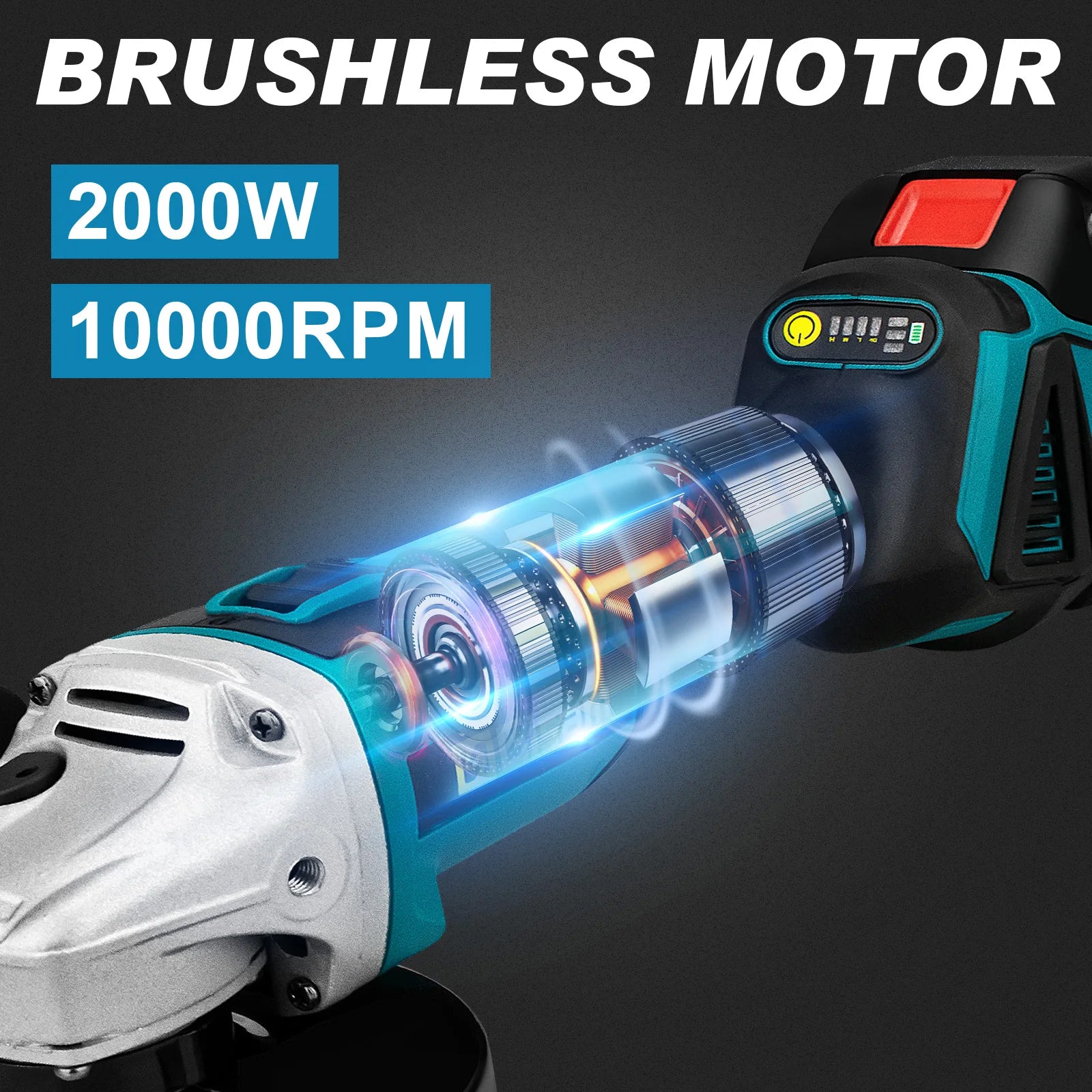 125mm M14 Brushless Angle Grinder – Cordless Electric Power Tool for Makita 18V Battery - Premium power tool from Lizard Vigilante - Just $84.99! Shop now at Lizard Vigilante