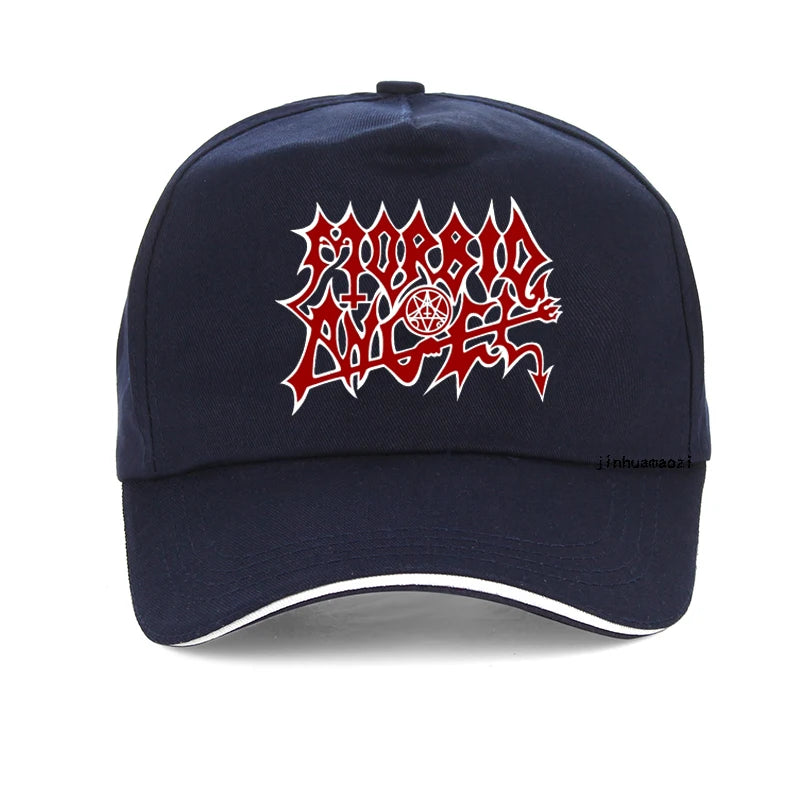 Morbid Angel Metal Gothic Rock Band Men's Custom Print Baseball Cap - Cool Casual Solid Sunhat Adjustable Snapback Hat - Premium hats from Lizard Vigilante - Just $23.88! Shop now at Lizard Vigilante