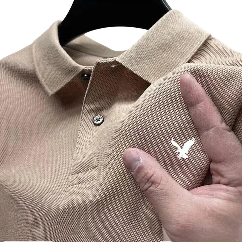 Summer New Eagle POLO Shirt Men's Lapel Casual Versatile Business High Quality Breathable Short Sleeve Printed Multicolor T-shirt Top - Lizard Vigilante