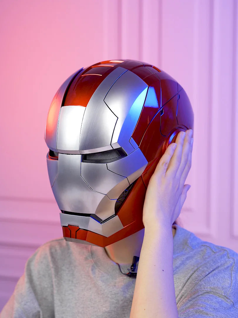 New AutoKing 1:1 Mk5 Iron Man Helmet Cosplay Voice Control Eyes with Light Model Toys for Adult Electric Wearable Christmas Gift - Premium  from Lizard Vigilante - Just $199.99! Shop now at Lizard Vigilante