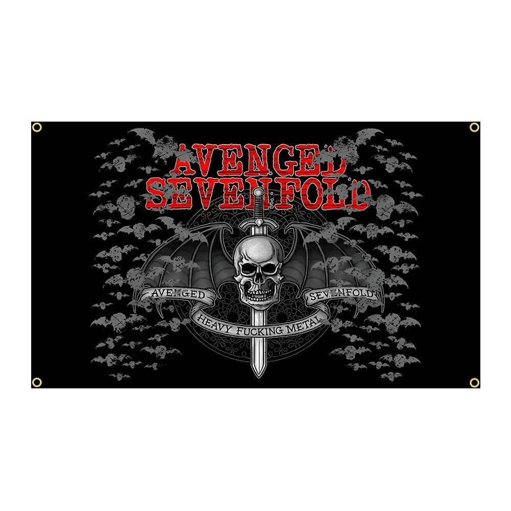 Avenged Sevenfold Heavy Rock Band Flag - 3x5FT Polyester Printed Banner for Decoration - Premium flag from Lizard Vigilante - Just $15.99! Shop now at Lizard Vigilante