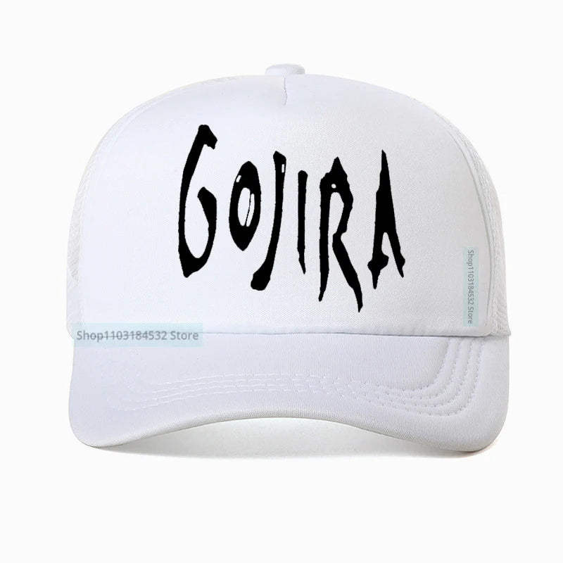 Gojira Baseball Cap Metal Rock Hat Summer Cotton Mesh Trucker Caps Gojira Band Hats French Heavy Metal Band Skull Cap - Lizard Vigilante