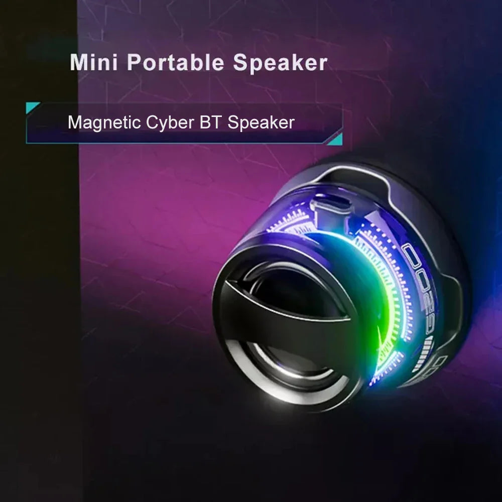 Portable Bluetooth Speaker G200 RGB Lighting Magnetic Speaker BT5.3 Mini Sound Box 7 Hours Playback Phone Holder Phone Holder