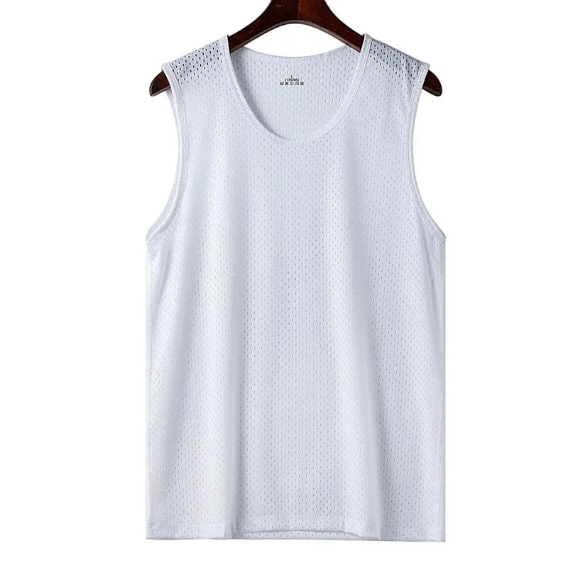 Men's Ice Silk Quick-Drying Vest – Breathable Mesh Sleeveless T-Shirt for Summer - Premium tank top from Lizard Vigilante - Just $22.88! Shop now at Lizard Vigilante