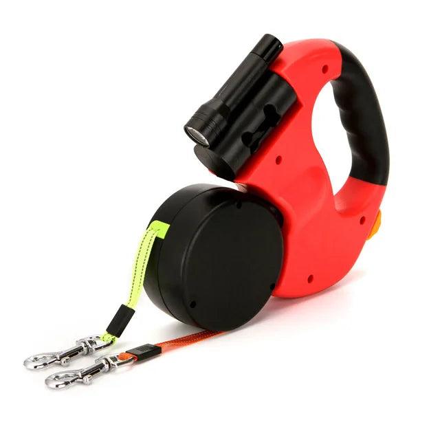 Double dog Leash Light retractable roulette double end leash Portable rotating pet leash for 2 dogs walking pet supplies - Premium dog leash from Lizard Vigilante - Just $36.99! Shop now at Lizard Vigilante