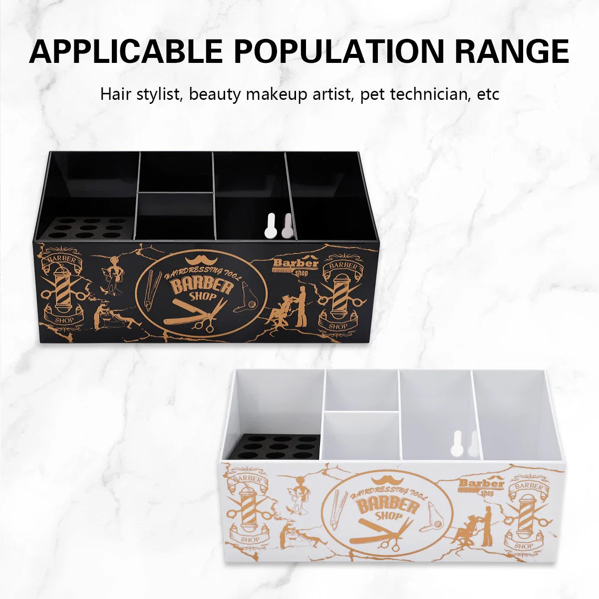 Hairdressing Storage Box Hair Scissors Combs Clips Holder Barbershop Removable Large Capacity Haircut Rack Home Storage Tools