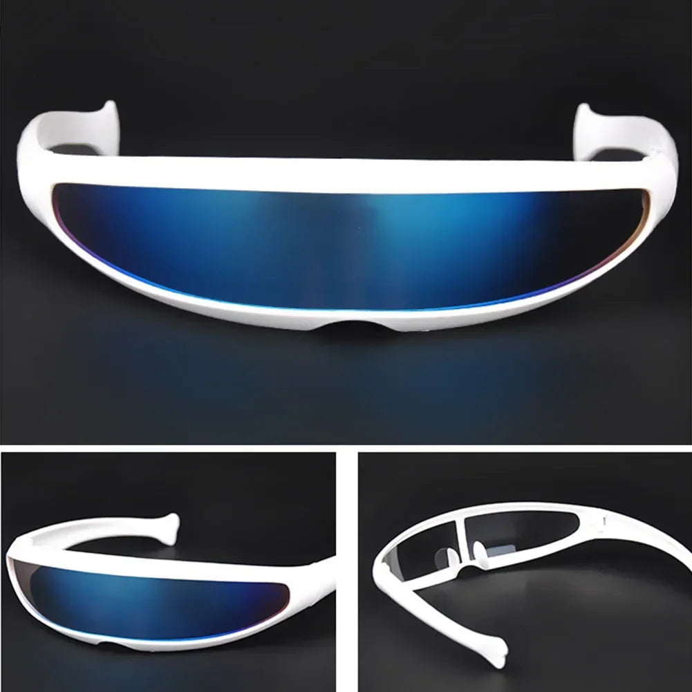 CYBERSTRIKE X1: Futuristic Cyclops Visor Sunglasses – UV400 Laser Lens Eyewear - Premium shades from Lizard Vigilante - Just $8.99! Shop now at Lizard Vigilante
