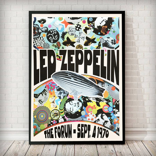 Led Zeppelin Vintage Canvas Poster - Retro Wall Art for Timeless Rock Style - Premium poster from Lizard Vigilante - Just $17.99! Shop now at Lizard Vigilante