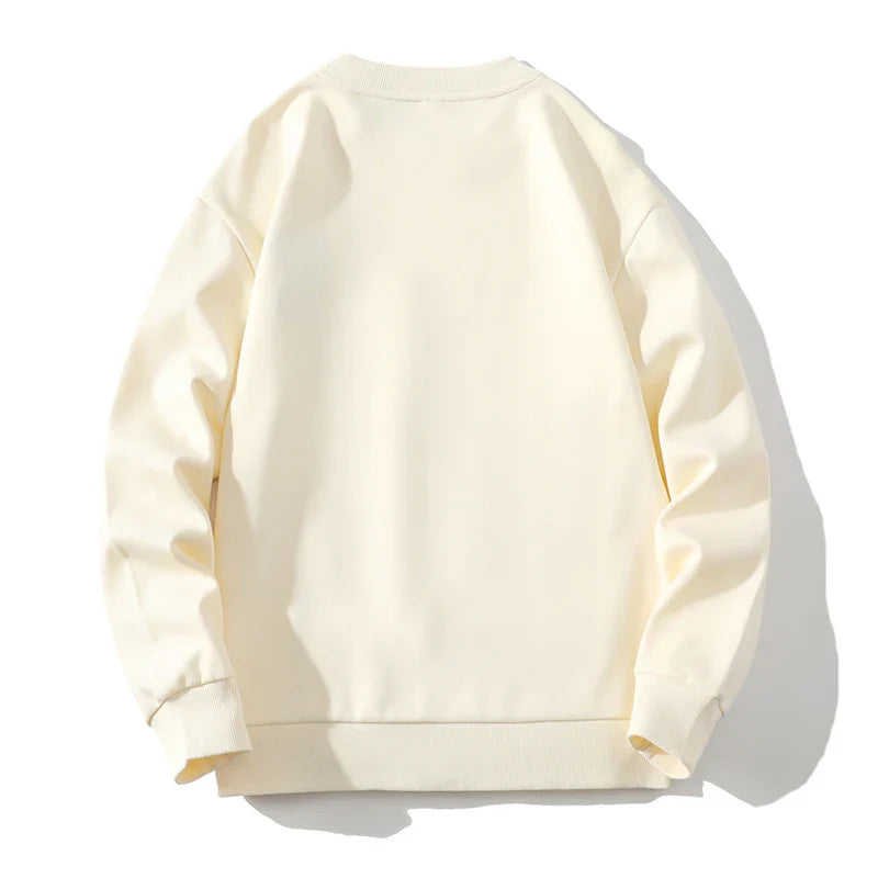 Autumn Spring 2024 Hoodies Sweatshirt For Men's Grey Blue Hip Hop Punk Pullover Streetwear Casual Fashion Clothes OverSize 5XL