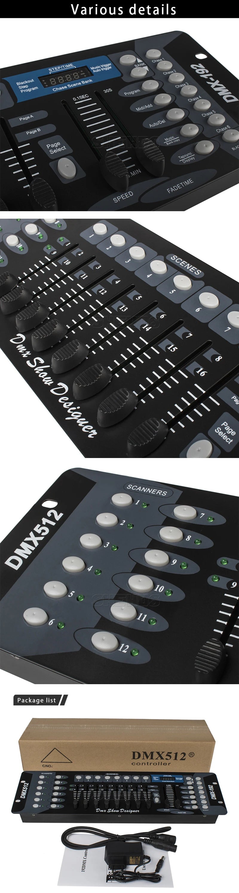 SHEHDS NEW 192 DMX Controller DJ Equipment DMX 512 Console Stage Lighting For LED Par Moving Head Spotlights DJ Controlle - Premium  from Lizard Vigilante - Just $72.99! Shop now at Lizard Vigilante