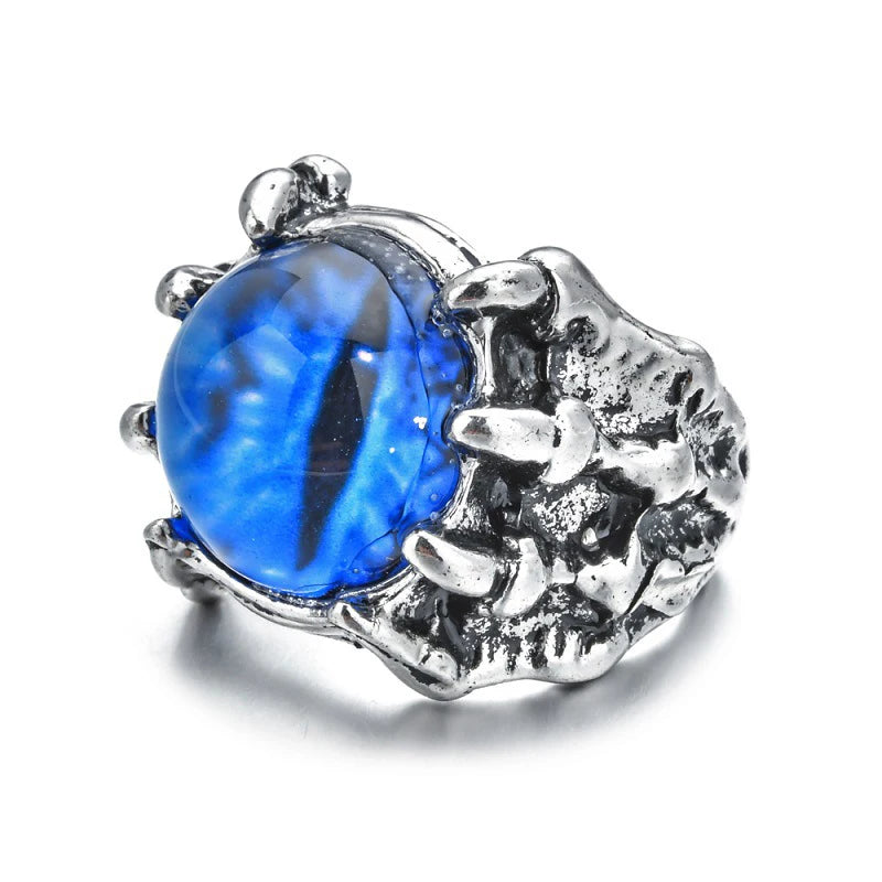 2024 New Retro Jewelry Rings Salonfang Gothic Rings Unisex Punk Skull Rock Hip Hop Adjustable Gift Jewelry Evil Eye/Dragon Claw - Premium ring from Lizard Vigilante - Just $18.88! Shop now at Lizard Vigilante