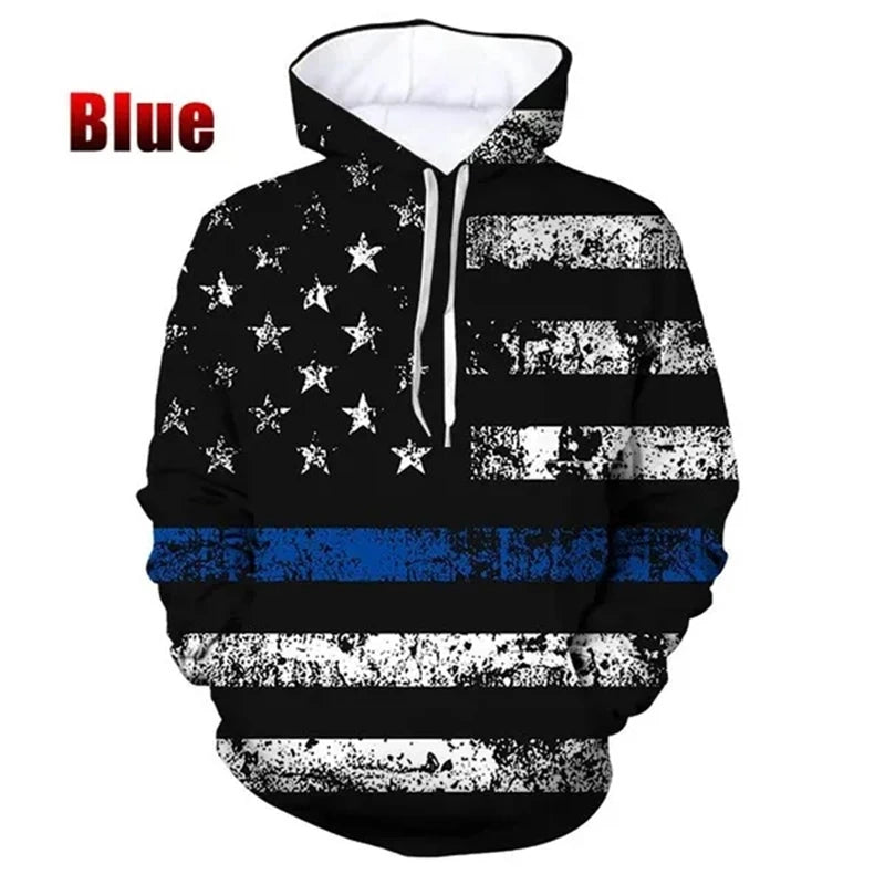 Freedom Hoodie: Unisex 3D American Flag Design - Premium Long-sleeve hoodie from Lizard Vigilante - Just $49.99! Shop now at Lizard Vigilante