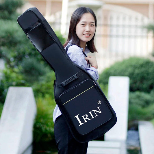 IRIN Electric Guitar Plus Cotton Black Bag Portable Waterproof Oxford Cloth Backpack Plus Cotton Thickened Shockproof Guitar Bag - Lizard Vigilante