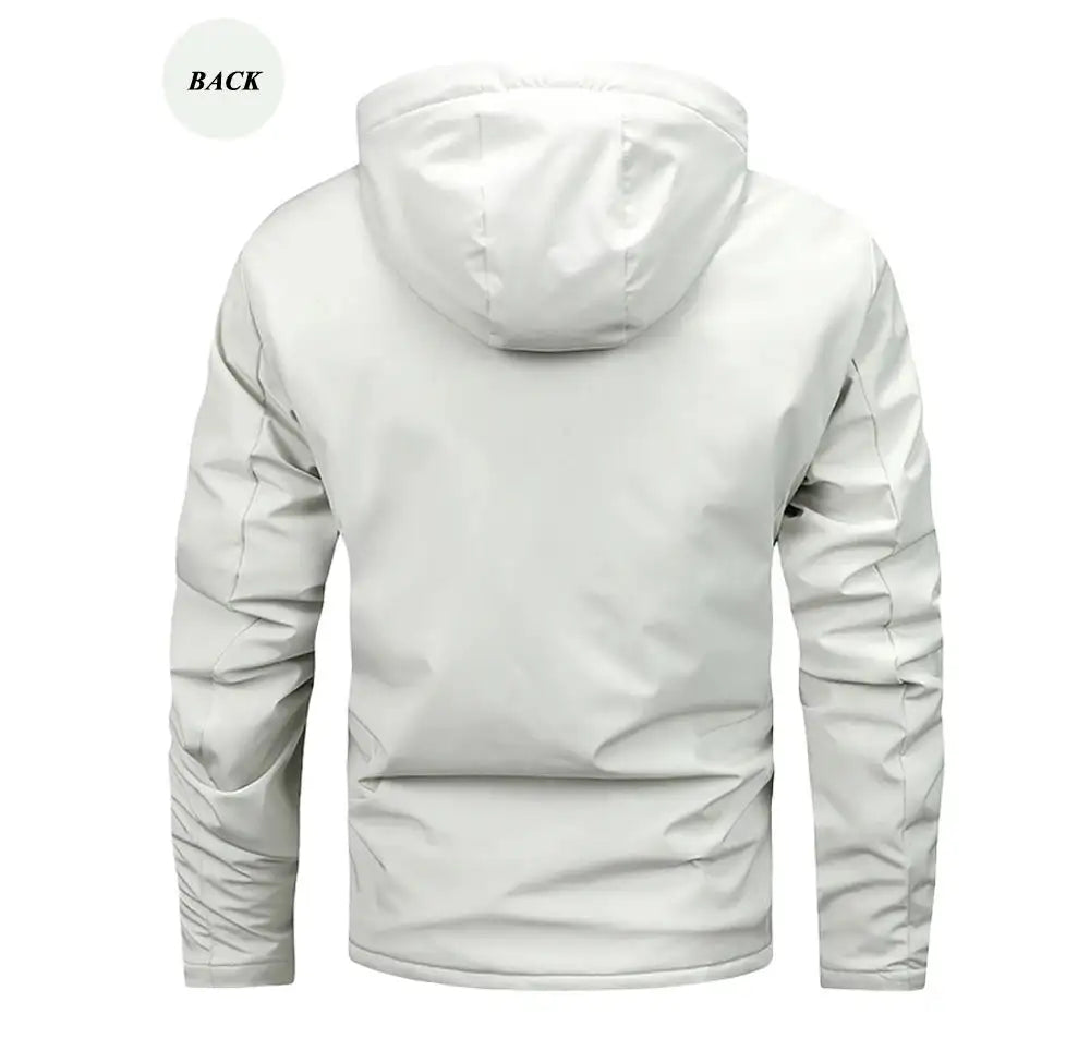 Winter Men's Warm Padded Jackets Fashion Men Fleece Lined Thermal Hooded Coats Men Mountain Ski Windbreaker Jackets Clothing