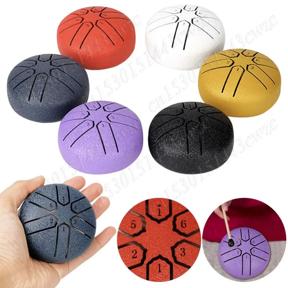 3 Inches 6-Tones Steel Tongue Drum Rain Drum for Outside Drum Instrument Mini Hand Pan Drums Musical Instruments Drum Accessorie - Premium  from Lizard Vigilante - Just $13.99! Shop now at Lizard Vigilante