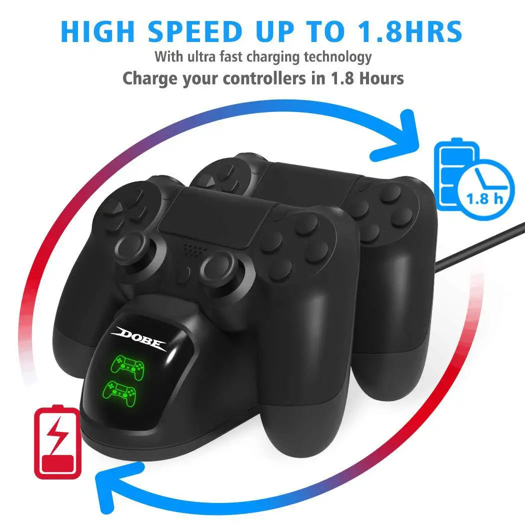 PS4 Controller Charger Dock Station by DUTRIEUX - Premium video game controller from Lizard Vigilante - Just $25.99! Shop now at Lizard Vigilante