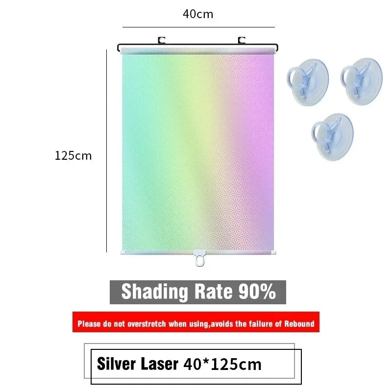 Universal Roller Blinds Suction Cup Sunshade Nail-free Blackout Curtain Car Bedroom Kitchen Office Window Sun-shading Curtains - Premium  from Lizard Vigilante - Just $5.99! Shop now at Lizard Vigilante