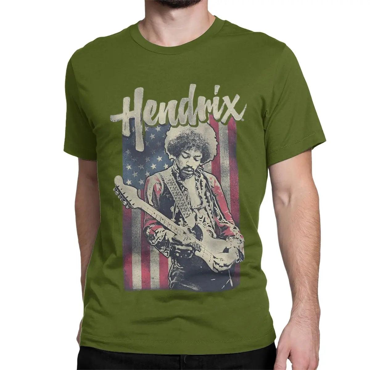 Rock Guitar Singer T Shirt Men Women Pure Cotton Fashion T-Shirt Jimi H-Hendrixs Hendricks Tee Shirt Short Sleeve Clothes Big Size - Premium T-Shirts from Lizard Vigilante - Just $21.99! Shop now at Lizard Vigilante