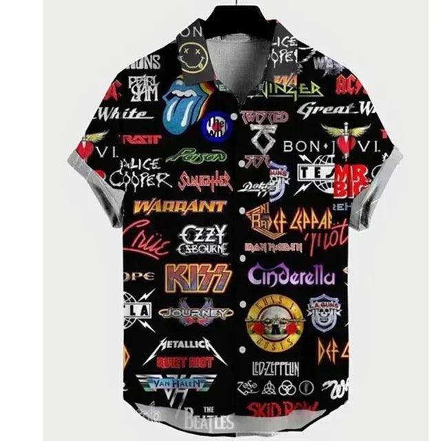 New Men's Short Sleeve Hawaiian Shirt 3D Printed Oversized Hip Hop Shirt Rock Style Resort Casual Men's Clothing - Premium hawaiian shirt from Lizard Vigilante - Just $24.99! Shop now at Lizard Vigilante