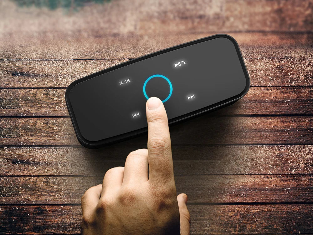 DOSS Wireless Bluetooth Speaker SoundBox BT 5.0 Touch Control Portable Music Sound Box 12W Stereo Sound IPX5 Waterproof Speakers