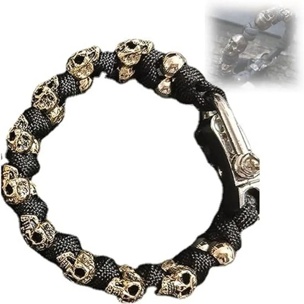 Skull Premium Paracord Bracelet Stylish Skull Premium Paracord Bracelet Men's Handmade Punk Hiphop Woven Bracelet Creative - Premium bracelet from Lizard Vigilante - Just $17.99! Shop now at Lizard Vigilante