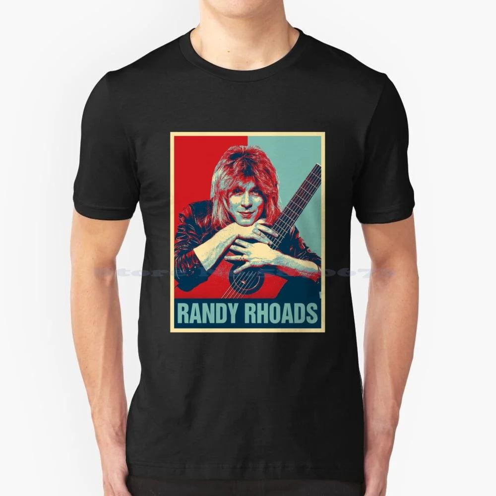 Randy Rhoads Hoodie T Shirt 100% Cotton Tee Retro Hope Style Heavy Metal Quiet Riot Ozzy Osbourne Guitarist - Premium  from Lizard Vigilante - Just $16.99! Shop now at Lizard Vigilante