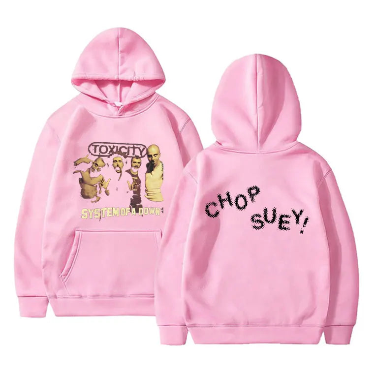 System of a Down Toxicity Chop Suey Print Hoodie – Gothic Punk Vintage Oversized Pullover for Men and Women, Fashion Streetwear Hoodie - Premium Long-sleeve hoodie from Lizard Vigilante - Just $38.88! Shop now at Lizard Vigilante