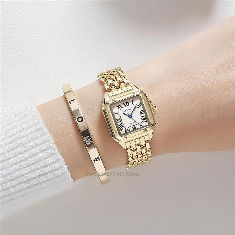 Women’s Luxury Roman Numerals Square Watch