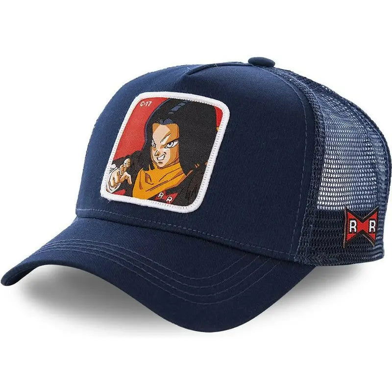 New Dragon Ball Trucker Hat Son Goku Cap Summer Travel Peaked Cap Men's Embroidery Hip-Hop Cap Style Sun Visor Adjustable Mesh - Premium cap from Lizard Vigilante - Just $4.99! Shop now at Lizard Vigilante